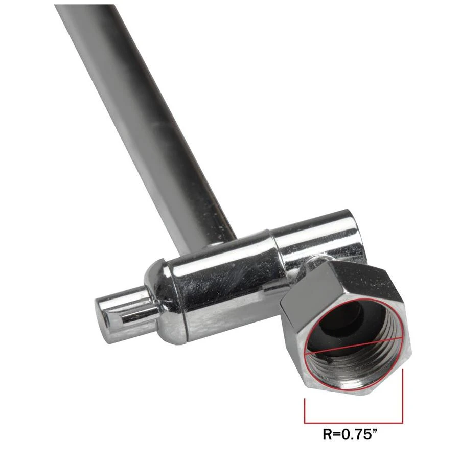 AKDY 12.5-in Chrom Bathtub/Shower Shower Arm 3 AKDY 12.5-in Chrom Bathtub/Shower Shower Arm