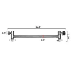 AKDY 12.5-in Chrom Bathtub/Shower Shower Arm 7 AKDY 12.5-in Chrom Bathtub/Shower Shower Arm -Alliee Bath And Faucet Shop 810764021728xl 1800x1800
