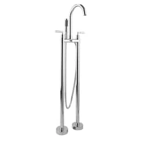 AKDY 46-in Chrome 2-Handle Residential Freestanding Bathtub Faucet With Hand Shower 3 AKDY 46-in Chrome 2-Handle Residential Freestanding Bathtub Faucet With Hand Shower