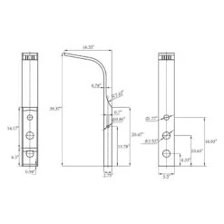 AKDY 39-in Stainless Steel 2-Spray Shower Panel System (Valve Included) 24 AKDY 39-in Stainless Steel 2-Spray Shower Panel System (Valve Included) -Alliee Bath And Faucet Shop 810764025344 10486259 1800x1800