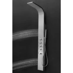 AKDY 63-in Brush Stainless Steel 2-Spray Shower Panel System (Valve Included) -Alliee Bath And Faucet Shop 810764025825 10485879 1800x1800