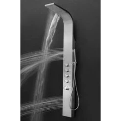 AKDY 63-in Brush Stainless Steel 2-Spray Shower Panel System (Valve Included) -Alliee Bath And Faucet Shop 810764025825xl 1800x1800