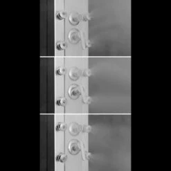 AKDY 51-in Chrome Silver 8-Spray Shower Panel System (Valve Included) -Alliee Bath And Faucet Shop 810764026037 10486232 1800x1800