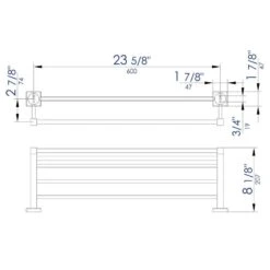 ALFI Brand Polished Chrome Wall Mount Towel Rack -Alliee Bath And Faucet Shop 811413025876 11157754 1800x1800
