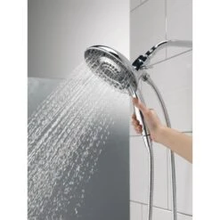 In2ition Two-in-One 5-Spray 6.8 In. Dual Wall Mount Fixed And Handheld Shower Head In Chrome 18 In2ition Two-in-One 5-Spray 6.8 In. Dual Wall Mount Fixed And Handheld Shower Head In Chrome -Alliee Bath And Faucet Shop 81376080a0305d2d7cbd3f4762010c56 1800x1800