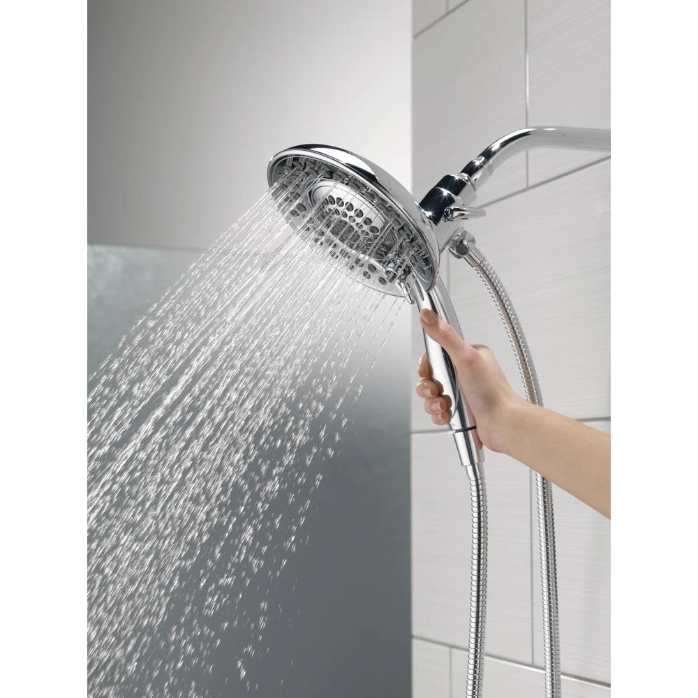 In2ition Two-in-One 5-Spray 6.8 In. Dual Wall Mount Fixed And Handheld Shower Head In Chrome 7 In2ition Two-in-One 5-Spray 6.8 In. Dual Wall Mount Fixed And Handheld Shower Head In Chrome - Image 5