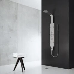 VIGO Mateo Stainless Steel 6-Spray Shower Panel System (Valve Included) -Alliee Bath And Faucet Shop 816686013247xl 1800x1800