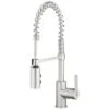 Delta Project Source Brushed Nickel 1-Handle Deck Mount Pull-Down Handle/Lever Commercial/Residential Kitchen Faucet (Deck Plate Included) -Alliee Bath And Faucet Shop 820633001652 1800x1800