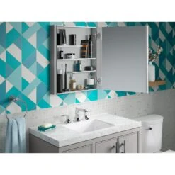 Maxstow 20 In. X 24 In. Frameless Surface-Mount Aluminum Medicine Cabinet -Alliee Bath And Faucet Shop 823063c15d769b04b40bfbb36c12c5a9 1800x1800