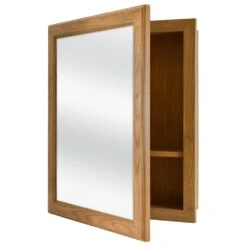 15-1/8 In. W X 19-1/4 In. H Framed Recessed Or Surface-Mount Bathroom Medicine Cabinet In Oak 10 15-1/8 In. W X 19-1/4 In. H Framed Recessed Or Surface-Mount Bathroom Medicine Cabinet In Oak -Alliee Bath And Faucet Shop 8401fcbcf7388c997e13a5c55c0a00b2 1800x1800