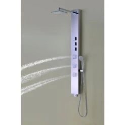 ANZZI Lann Series Polished Chrome 3-Spray Shower Panel System (Valve Included) -Alliee Bath And Faucet Shop 848308073100 09049012 1800x1800