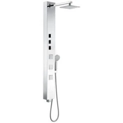 ANZZI Lann Series Polished Chrome 3-Spray Shower Panel System (Valve Included) -Alliee Bath And Faucet Shop 848308073100xl 1800x1800