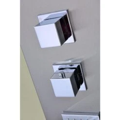 ANZZI Niagara Brushed Steel 2-Spray Shower Panel System (Valve Included) -Alliee Bath And Faucet Shop 848308091944 09064365 1800x1800