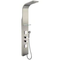 ANZZI Niagara Brushed Steel 2-Spray Shower Panel System (Valve Included) -Alliee Bath And Faucet Shop 848308091944xl 1800x1800