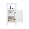 Elegant Home Fashions Sierra 13.5-in W X 32-in H X 11-in D White MDF Freestanding Linen Cabinet -Alliee Bath And Faucet Shop 848687023734 11624769 1800x1800