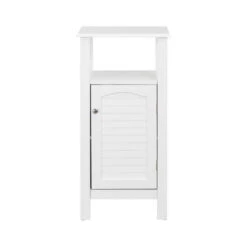 Elegant Home Fashions Sierra 13.5-in W X 32-in H X 11-in D White MDF Freestanding Linen Cabinet -Alliee Bath And Faucet Shop 848687023734xl 1800x1800