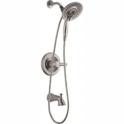 Lahara In2ition 2-in-1 Single-Handle 5-Spray Tub And Shower Faucet In Brushed Nickel