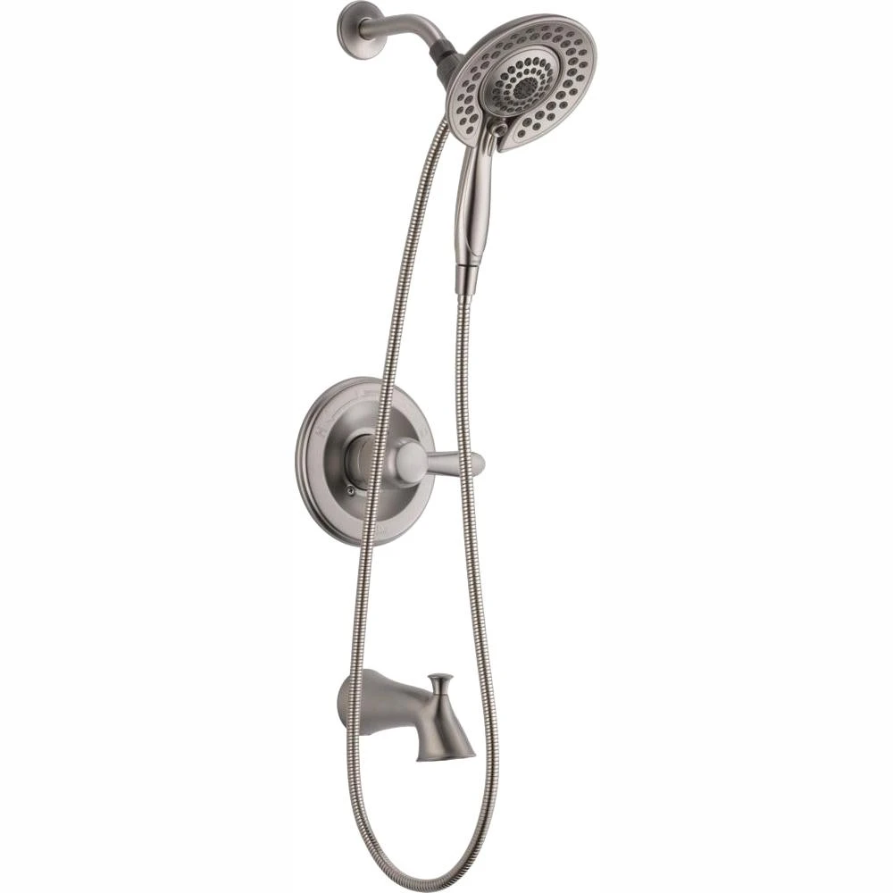 Lahara In2ition 2-in-1 Single-Handle 5-Spray Tub And Shower Faucet In Brushed Nickel 3 Lahara In2ition 2-in-1 Single-Handle 5-Spray Tub And Shower Faucet In Brushed Nickel