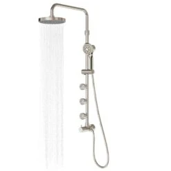 PULSE Retro Fit Brushed-Nickel 3-Spray Shower Bar System -Alliee Bath And Faucet Shop 852026008184 10128380 1800x1800