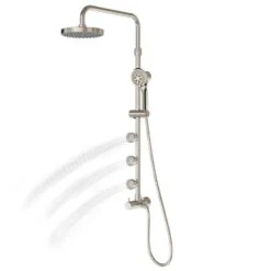 PULSE Retro Fit Brushed-Nickel 3-Spray Shower Bar System -Alliee Bath And Faucet Shop 852026008184 10128381 1800x1800