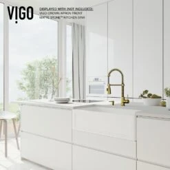 Brant Single-Handle Pull-Down Sprayer Kitchen Faucet With Soap Dispenser In Matte Gold -Alliee Bath And Faucet Shop 8697f753fc1f660ca75be16df4ec1930 1800x1800