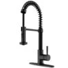 Edison Single-Handle Pull-Down Sprayer Kitchen Faucet With Deck Plate In Matte Black -Alliee Bath And Faucet Shop 8763988f0e67067a06f4cdb0f7a35eb6 1800x1800