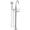 Valspar KOHLER Kelston 1-Handle Freestanding Bathtub Faucet With Hand Shower -Alliee Bath And Faucet Shop 885612381743 1800x1800