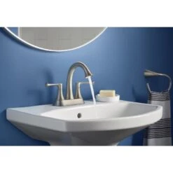 KOHLER Lilyfield Brushed Nickel 2-Handle 4-in Centerset WaterSense Bathroom Sink Faucet With Drain -Alliee Bath And Faucet Shop 885612574589 08332857 1800x1800