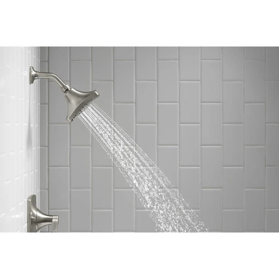 KOHLER Maxton Brushed Nickel 1-Handle Bathtub And Shower Faucet With Valve 5 KOHLER Maxton Brushed Nickel 1-Handle Bathtub And Shower Faucet With Valve - Image 3