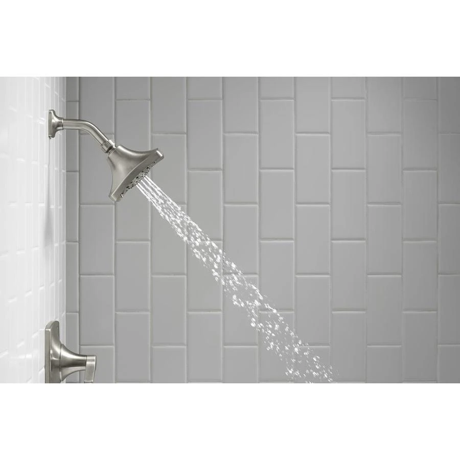 KOHLER Maxton Brushed Nickel 1-Handle Bathtub And Shower Faucet With Valve 6 KOHLER Maxton Brushed Nickel 1-Handle Bathtub And Shower Faucet With Valve - Image 4