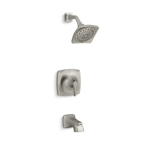 KOHLER Maxton Brushed Nickel 1-Handle Bathtub And Shower Faucet With Valve 8 KOHLER Maxton Brushed Nickel 1-Handle Bathtub And Shower Faucet With Valve - Image 6