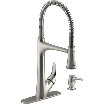 Stealth KOHLER Lilyfield Pro Semiprofessional Vibrant Stainless 1-Handle Deck Mount Pull-Down Touch Commercial/Residential Kitchen Faucet (Deck Plate Included) 3 Stealth KOHLER Lilyfield Pro Semiprofessional Vibrant Stainless 1-Handle Deck Mount Pull-Down Touch Commercial/Residential Kitchen Faucet (Deck Plate Included)