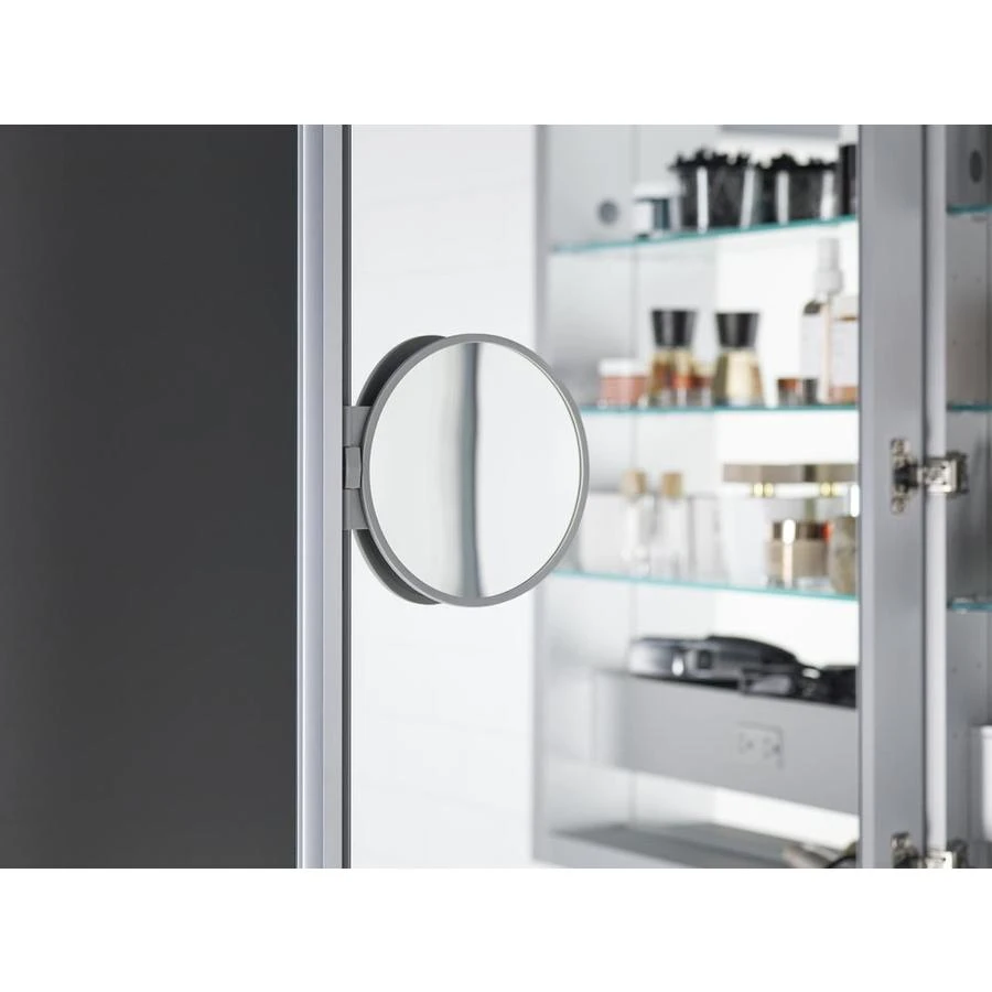 KOHLER Verdera 34-in X 30-in Rectangle Surface/Recessed Mirrored Medicine Cabinet With Outlet And Lights 10 KOHLER Verdera 34-in X 30-in Rectangle Surface/Recessed Mirrored Medicine Cabinet With Outlet And Lights - Image 8