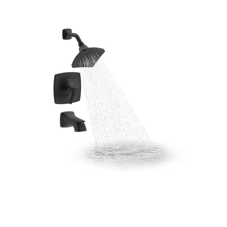 KOHLER Maxton Brushed Nickel 1-Handle Bathtub And Shower Faucet With Valve 10 KOHLER Maxton Brushed Nickel 1-Handle Bathtub And Shower Faucet With Valve - Image 8