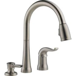 Kate Single-Handle Pull-Down Sprayer Kitchen Faucet With MagnaTite Docking And Soap Dispenser In Chrome -Alliee Bath And Faucet Shop 8ef30c6ad54d79dfe7e33f77626d601e 1800x1800