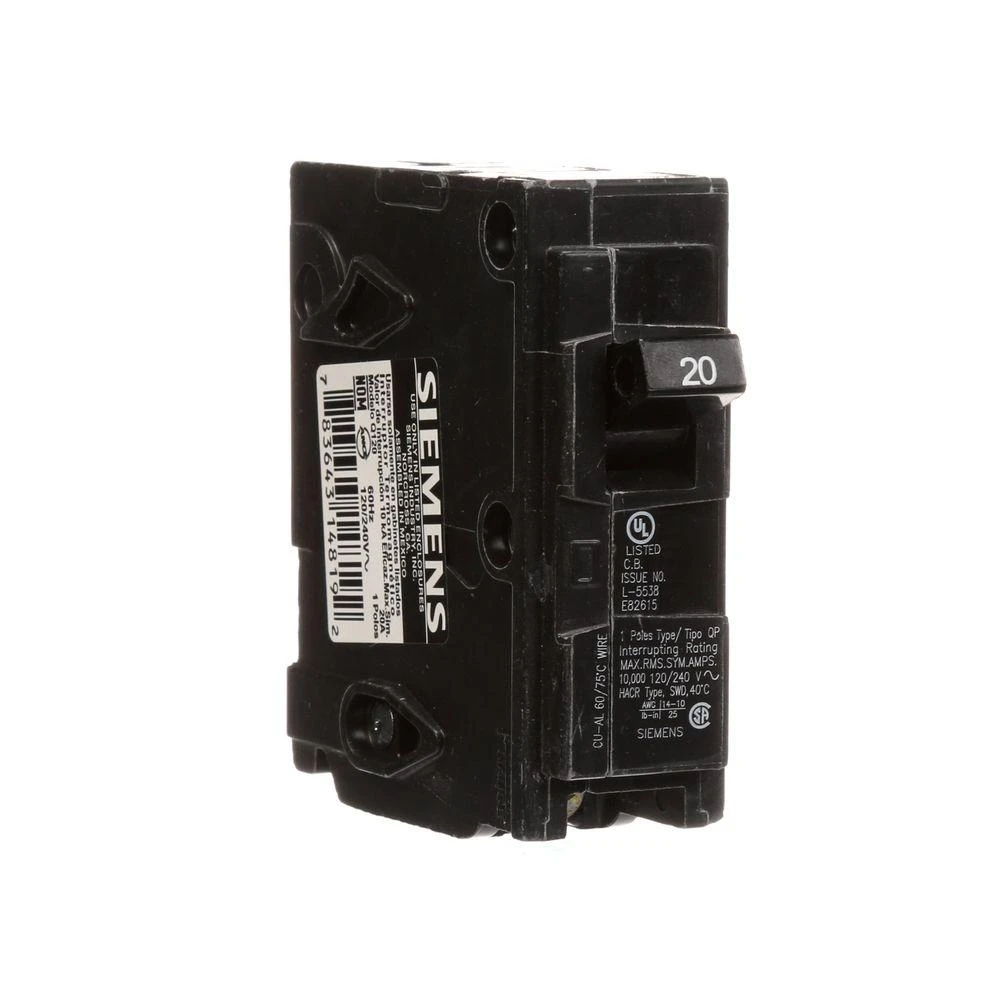20 Amp Single-Pole Type QP Circuit Breaker 5 20 Amp Single-Pole Type QP Circuit Breaker - Image 3