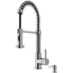 Edison Single-Handle Pull-Down Sprayer Kitchen Faucet With Soap Dispenser In Matte Black -Alliee Bath And Faucet Shop 90534d01c7b47aaa39f65eb8a6fe0855 1800x1800
