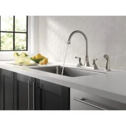 Everly 2-Handle Standard Kitchen Faucet With Spray In Stainless -Alliee Bath And Faucet Shop 908c15654978b01da5edbadf0ef6d87a 1800x1800