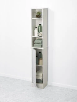 Zenna Home® 12"W X 10"D X 67"H White Linen Cabinet -Alliee Bath And Faucet Shop 9148WW alt2 1800x1800