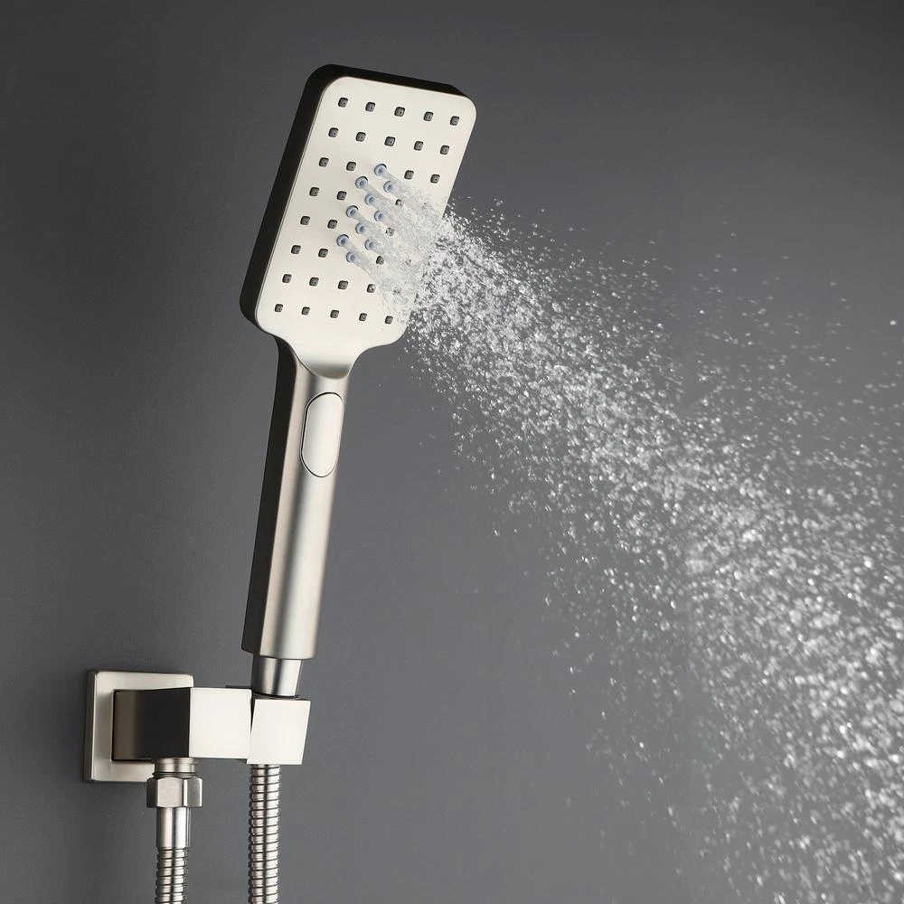 3-Spray With 2.5 GPM 12 In. 2 Functions Tub Ceiling Mount Dual Shower Heads In Spot In Brushed Nickle (Valve Included) 7 3-Spray With 2.5 GPM 12 In. 2 Functions Tub Ceiling Mount Dual Shower Heads In Spot In Brushed Nickle (Valve Included) - Image 5