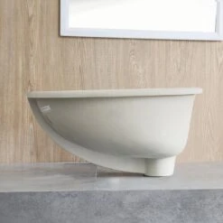 Boyel Living 17 In. X 14 In. Oval Undercounter Bathroom Ceramic Vanity Sink 1601W In White -Alliee Bath And Faucet Shop 949e6c580878c9196607715e76384c65 1800x1800