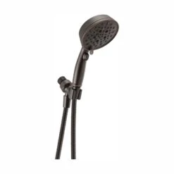7-Spray 5 In. Single Wall Mount Handheld Shower Head In SpotShield Venetian Bronze
