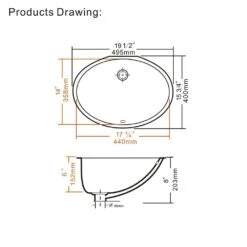 Boyel Living 17 In. X 14 In. Oval Undercounter Bathroom Ceramic Vanity Sink 1601W In White -Alliee Bath And Faucet Shop 95d36d92bcd021f8ec39f15ad52d6c70 1800x1800