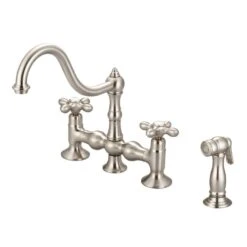2-Handle Bridge Kitchen Faucet With Metal Side Sprayer In Oil Rubbed Bronze -Alliee Bath And Faucet Shop 97de250798dd07a5457721c138b78f2b 1800x1800