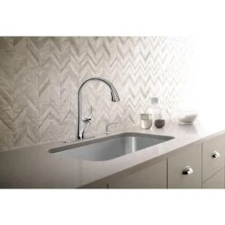 Trielle Single-Handle Pull-Down Sprayer Kitchen Faucet In Chrome 21 Trielle Single-Handle Pull-Down Sprayer Kitchen Faucet In Chrome -Alliee Bath And Faucet Shop 98b14fa1aed344dfa578772a1f76d034 1800x1800