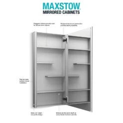 Maxstow 20 In. X 40 In. Frameless Surface-Mount Aluminum Medicine Cabinet -Alliee Bath And Faucet Shop 98de8f095fc28610afdc5ef063066d45 1800x1800