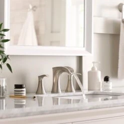 Brea 8 In. Widespread 2-Handle Waterfall Bathroom Faucet In Brushed Nickel -Alliee Bath And Faucet Shop 9aa115410e80c3b3a53ae3bf5f6478b8 1800x1800