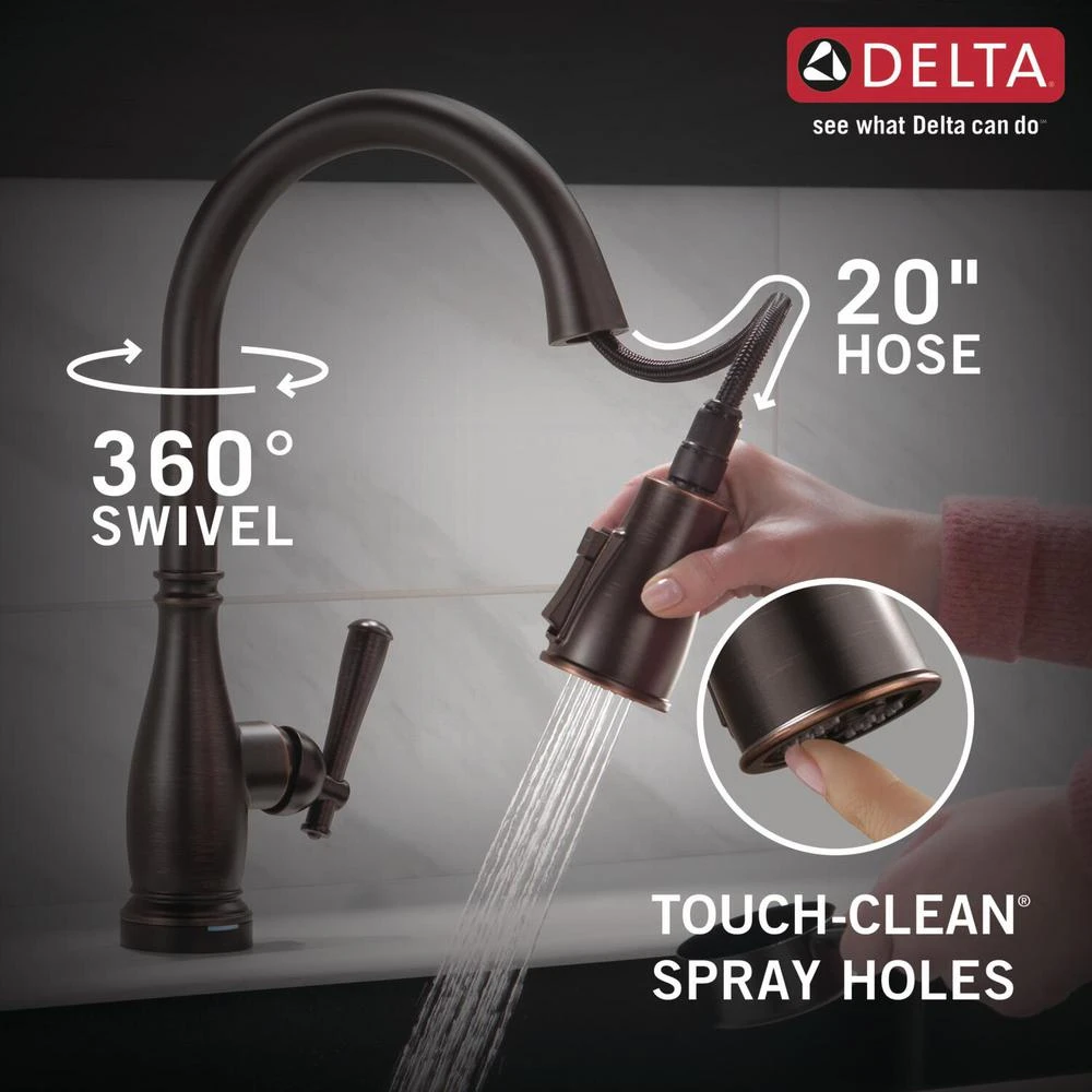 Charmaine Single-Handle Pull-Down Sprayer Kitchen Faucet With Touch2O And ShieldSpray Technologies In Venetian Bronze 11 Charmaine Single-Handle Pull-Down Sprayer Kitchen Faucet With Touch2O And ShieldSpray Technologies In Venetian Bronze - Image 9