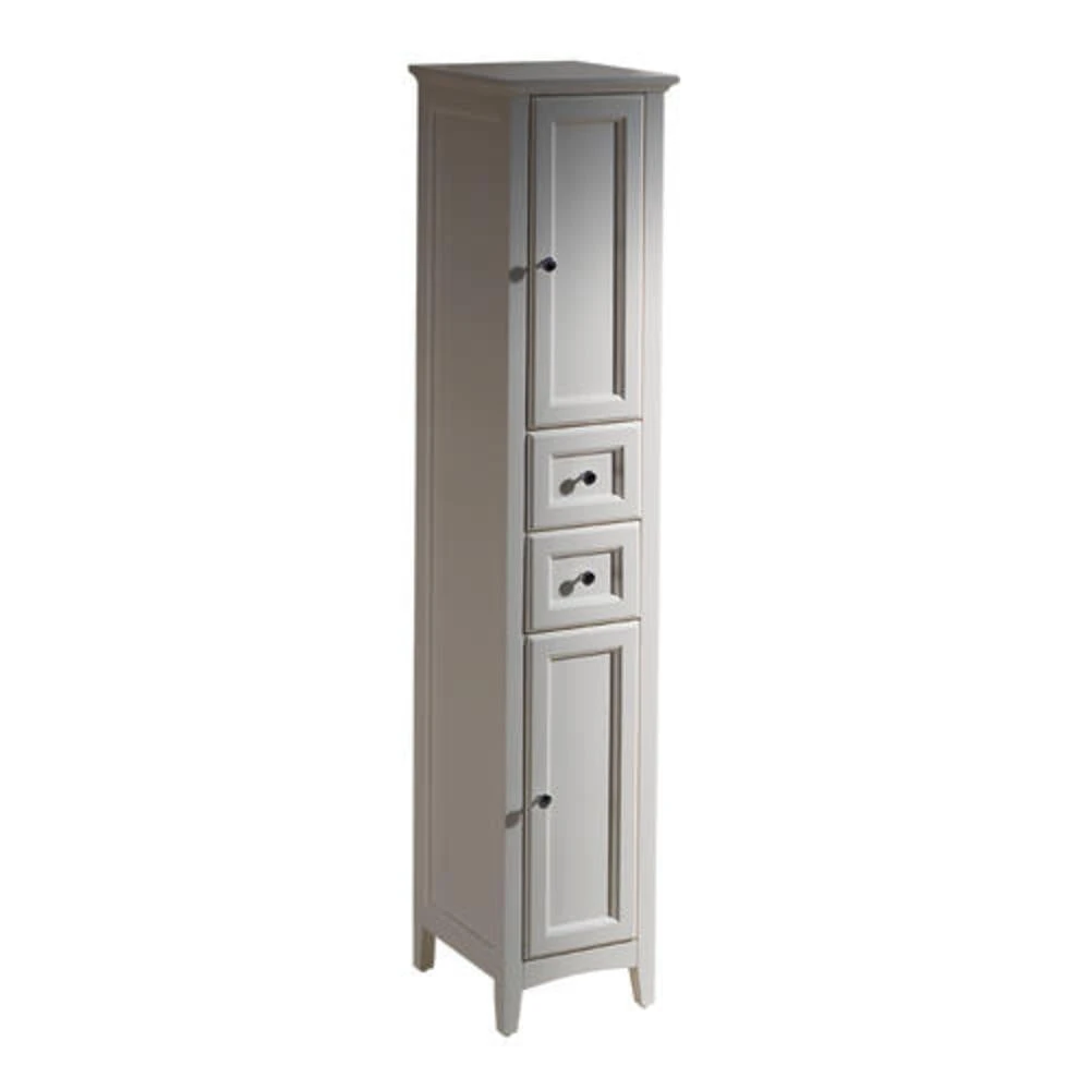 Fresca Oxford 14"W X 16"D X 68"H Antique White Linen Cabinet 3 Fresca Oxford 14"W X 16"D X 68"H Antique White Linen Cabinet