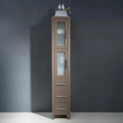Fresca Torino 12"W X 15"D X 68-1/8"H Gray Oak Linen Cabinet -Alliee Bath And Faucet Shop FST6260GO 3 eddcdf81 faea 4e1f 9375 3e7167214a7b 1800x1800